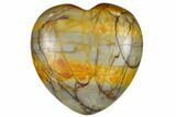 1.6" Polished Crazy Lace Agate Heart - Photo 2